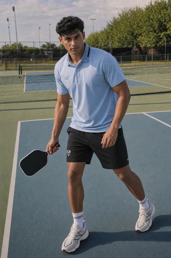 AI-generated apparel model sample: court sportswear