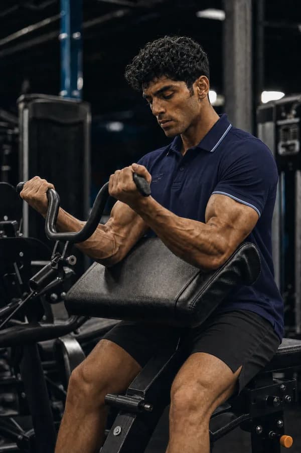 AI-generated apparel model sample: gym training session